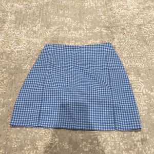 Brandy Melville blue plaid skirt